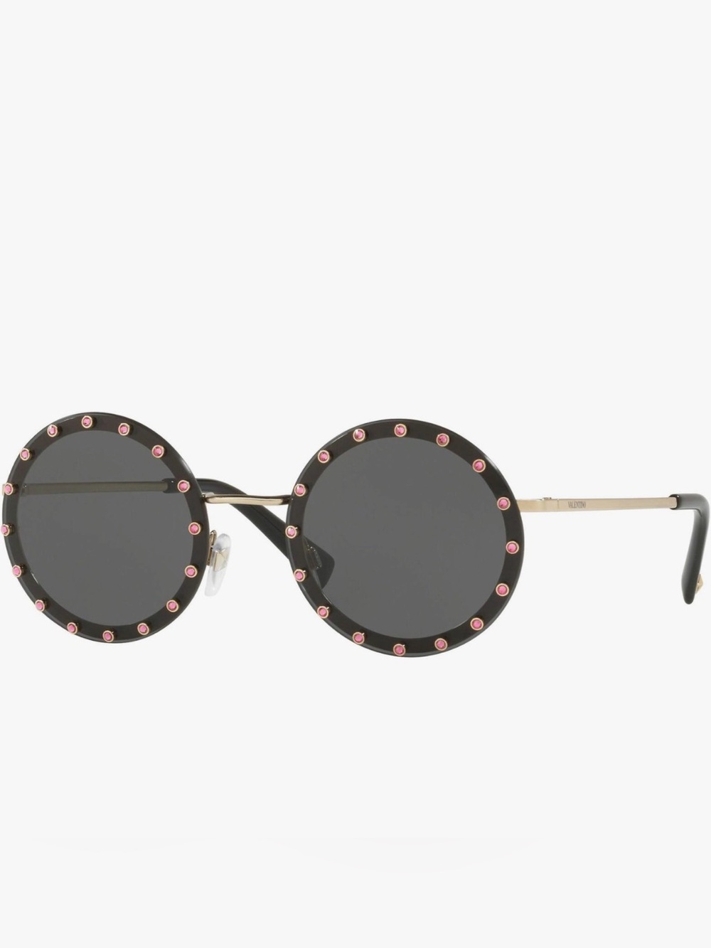 Valentino VA 2010 B 300387 Light Gold Round Sunglasses